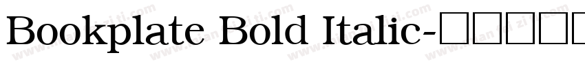 Bookplate Bold Italic字体转换